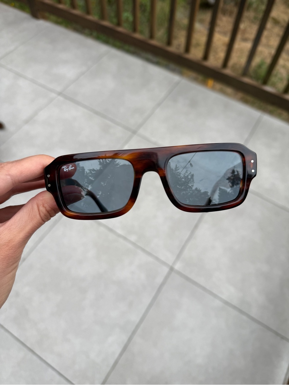 Ray-Ban Rb4454 Lukas Rectangular Sunglasses - Picture 5 of 7